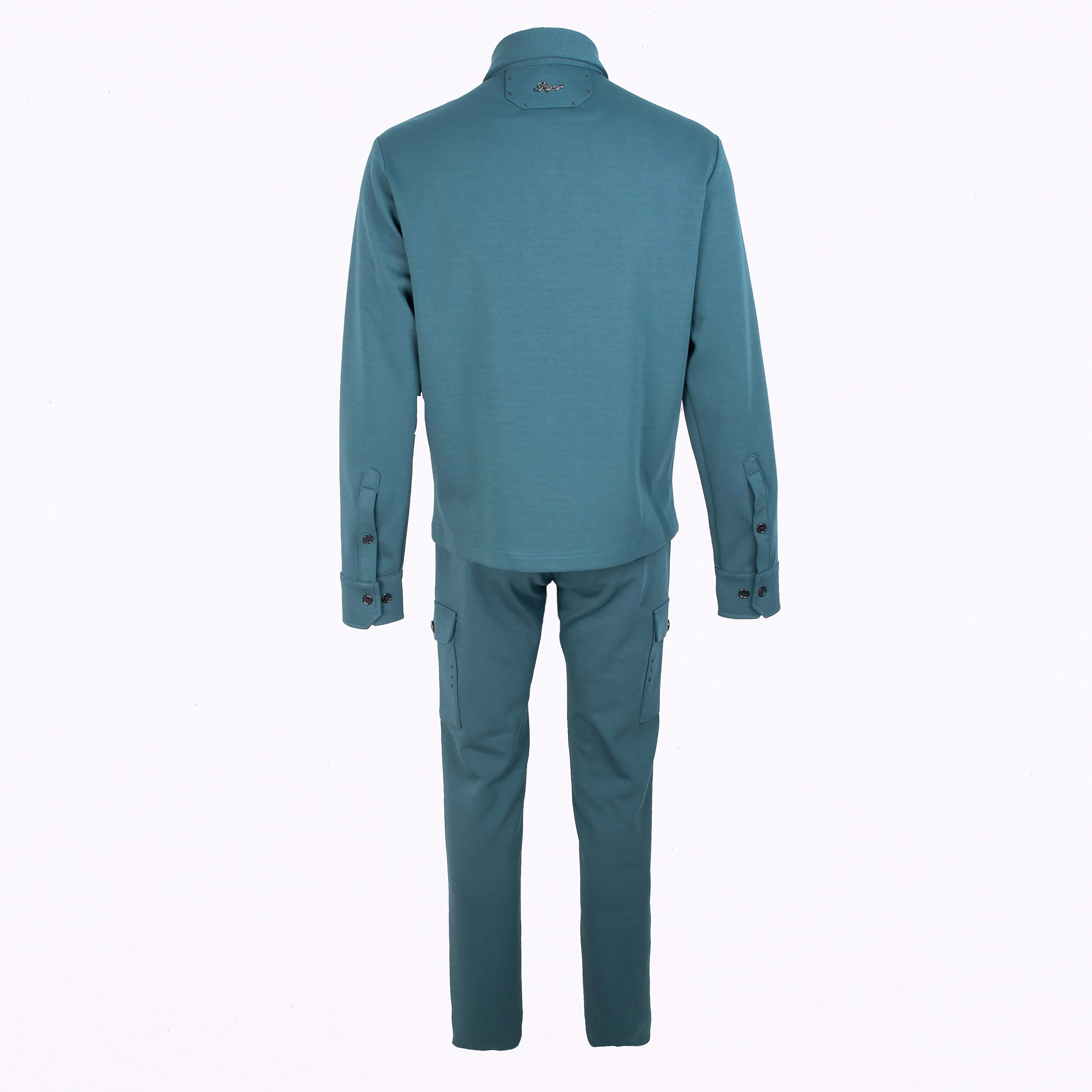 Men's Turquoise Tricot Cotton Outfit