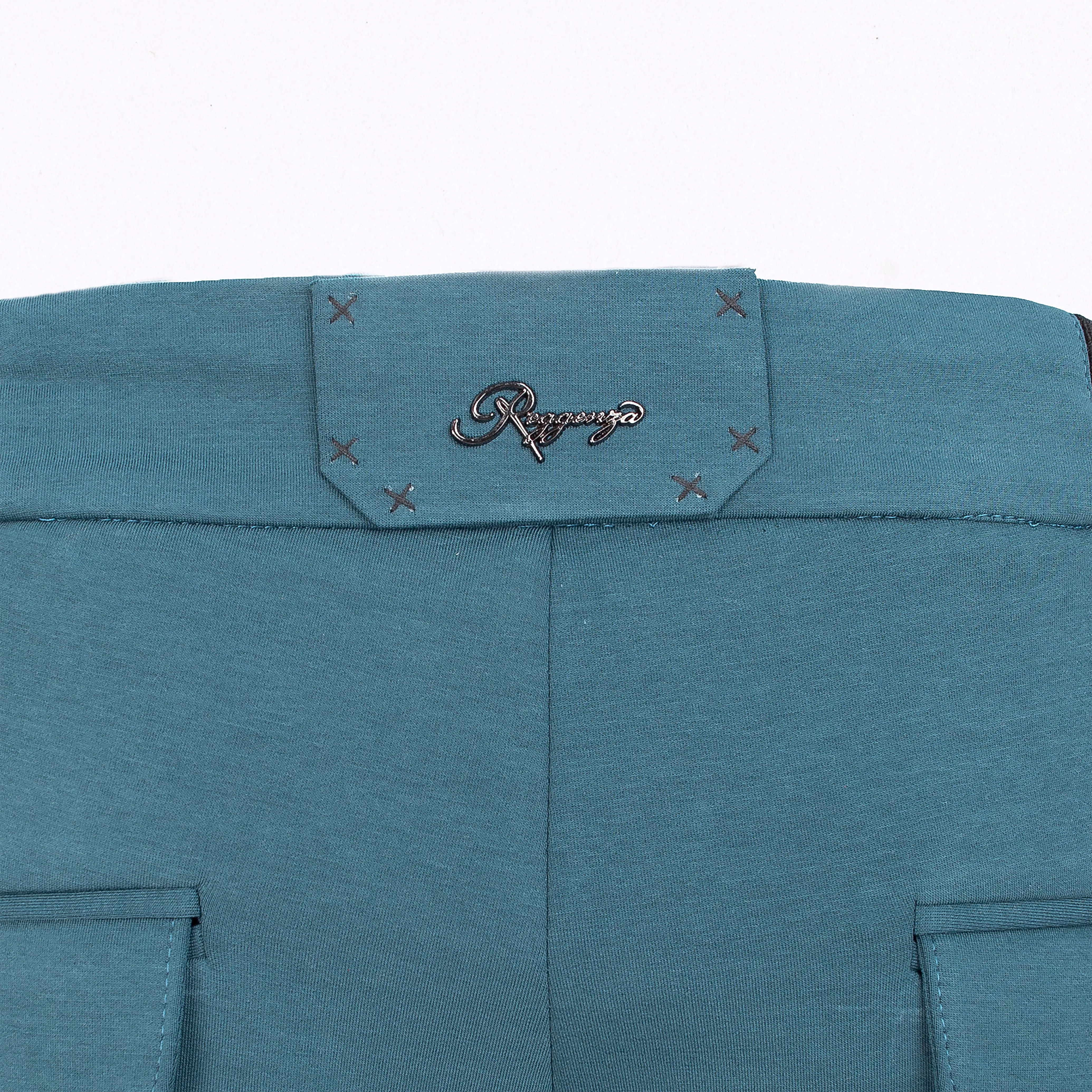 Men's Turquoise Tricot Cotton Outfit