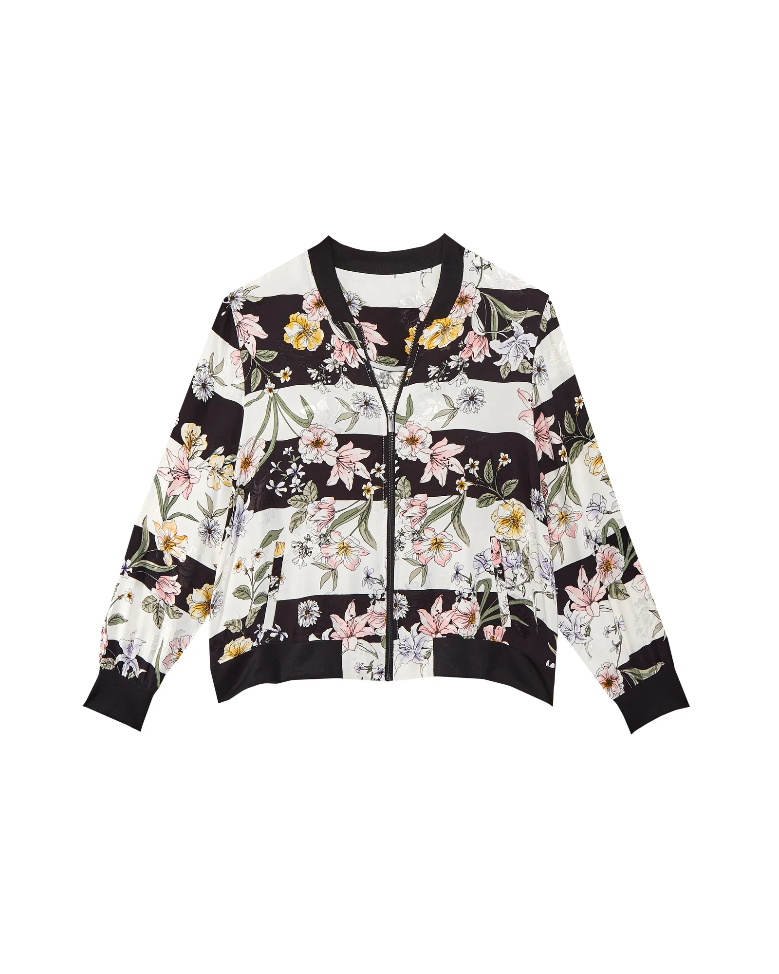 Meredith Bomber Jacket | Black / White