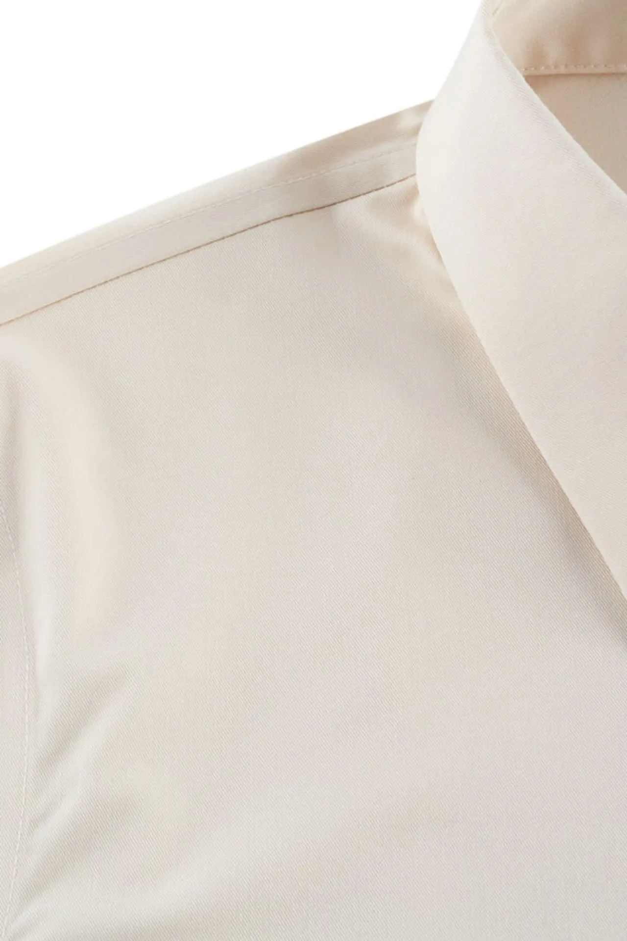 Modal Spandex Twill Shirt with Detachable Tie