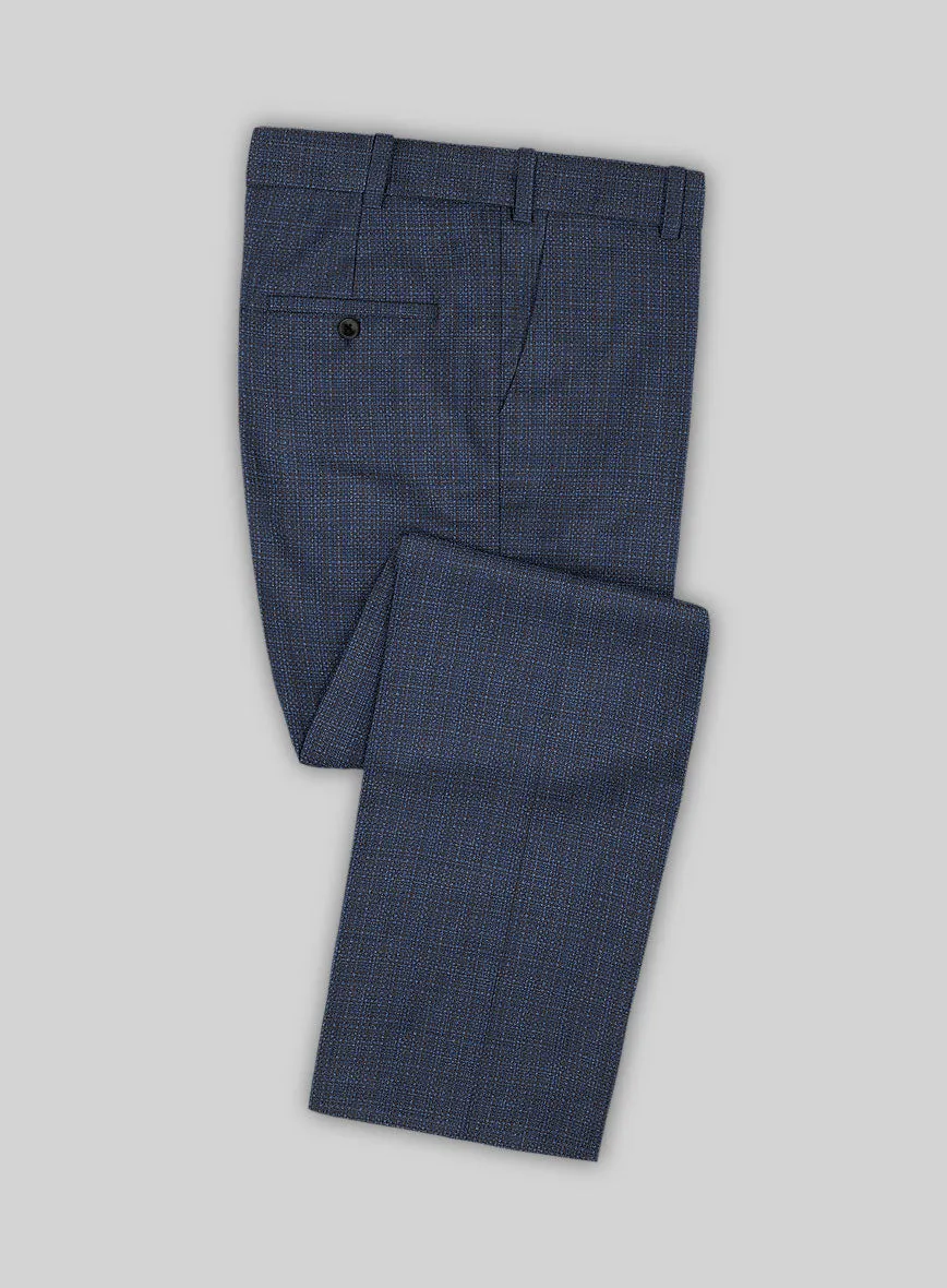 Napolean Retro Blue Wool Pants