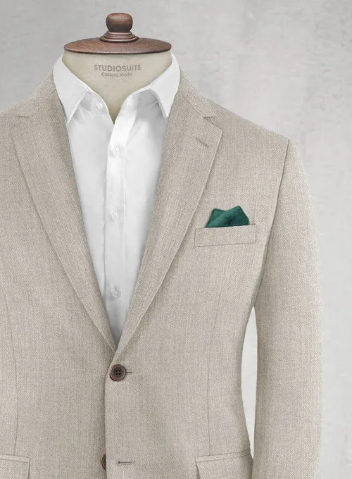 Napolean Stretch Pale Brown Wool Suit