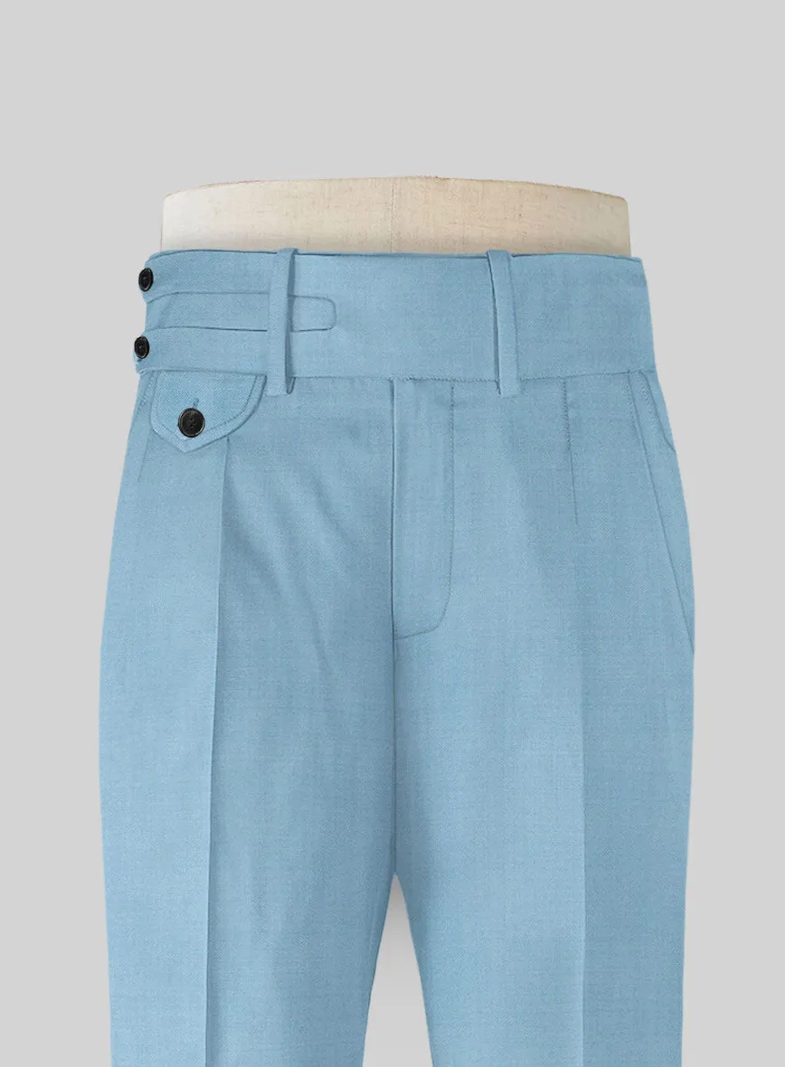 Napolean Taj Blue Double Gurkha Wool Trousers