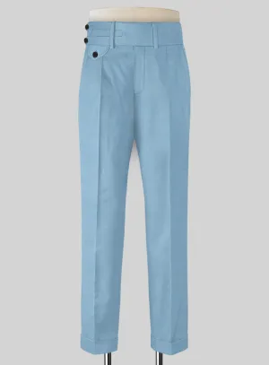 Napolean Taj Blue Double Gurkha Wool Trousers