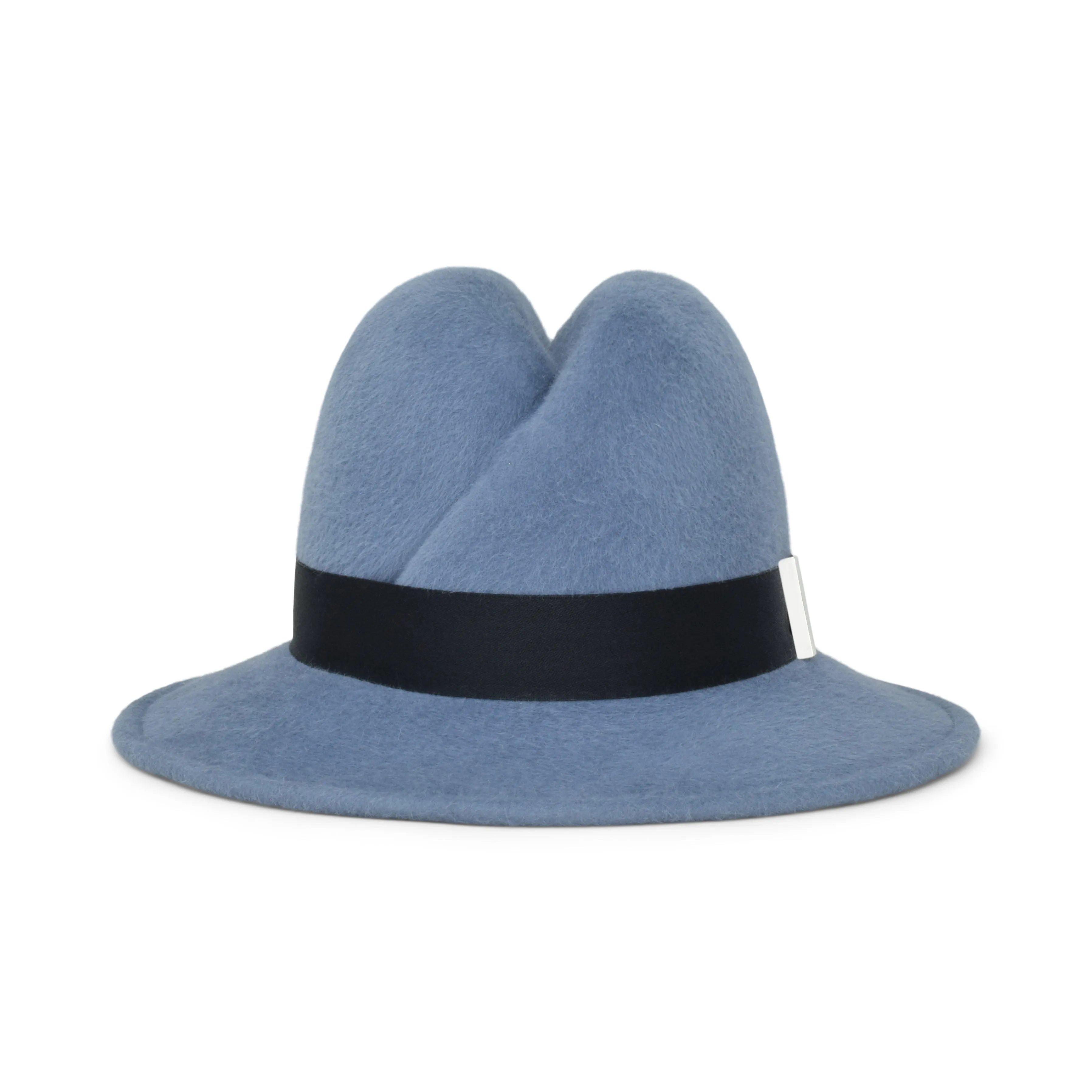 Nell Fedora | Denim and Black