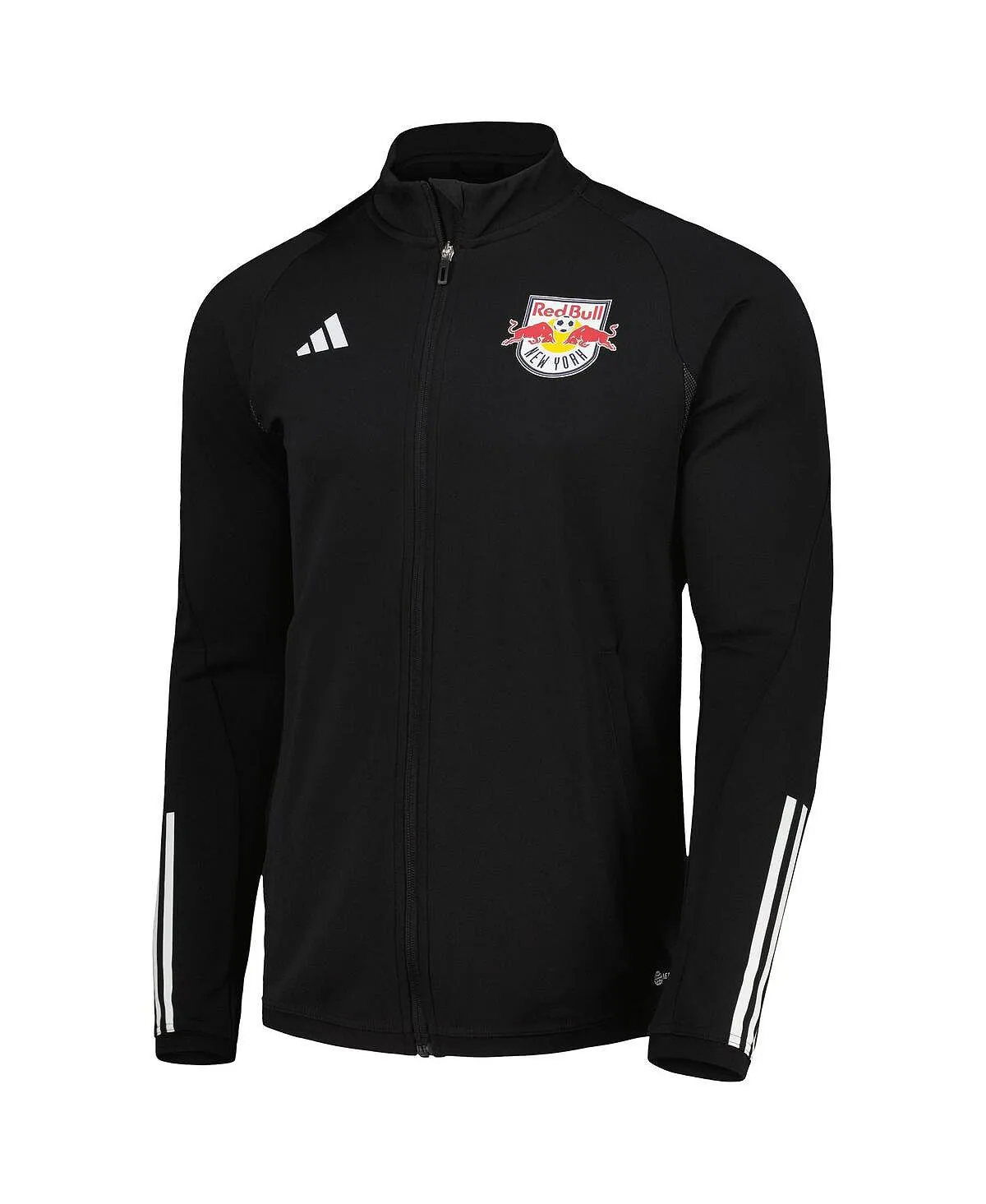 New York Red Bulls 2023 AEROREADY adidas Men's Black Full Zip Training T-Shirt