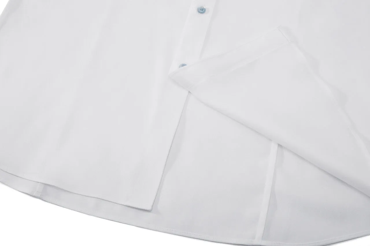 Non-Iron Cotton Stretch Textured Shirt in Smart Fit Windsor Collar