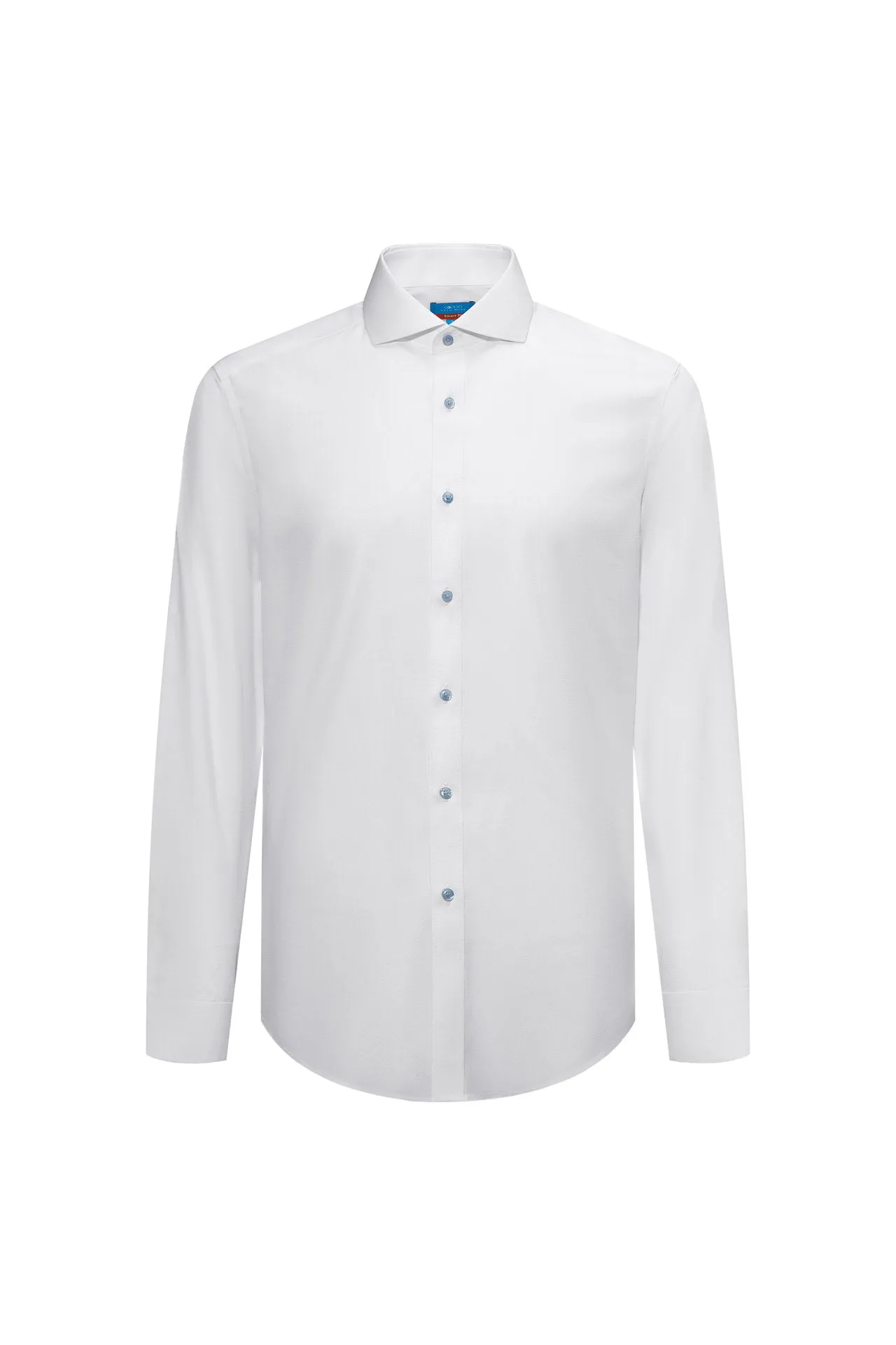 Non-Iron Cotton Stretch Textured Shirt in Smart Fit Windsor Collar