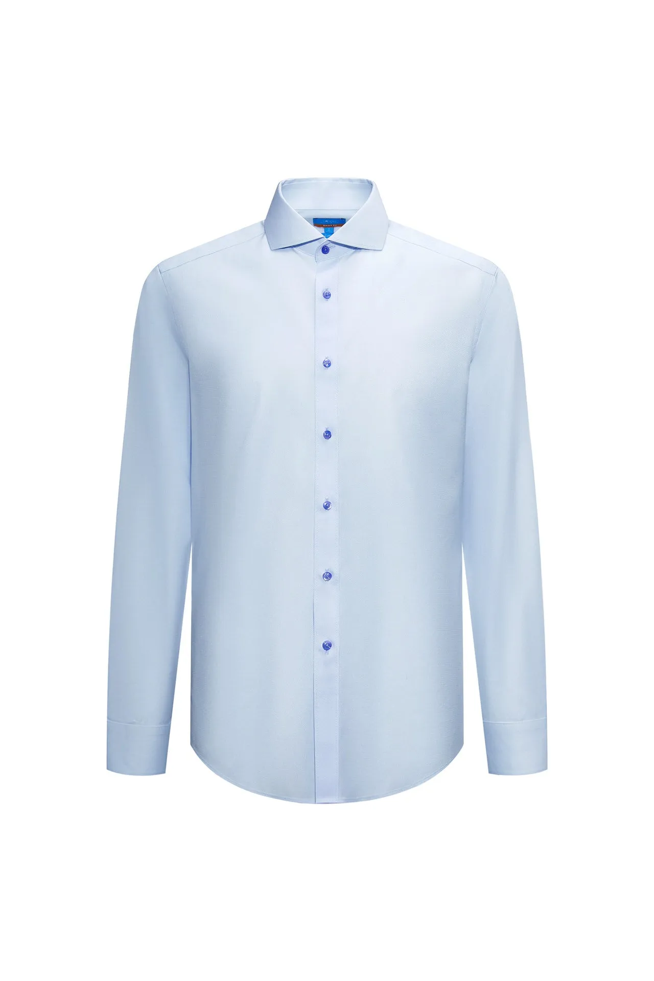 Non-Iron Cotton Stretch Textured Shirt in Smart Fit Windsor Collar