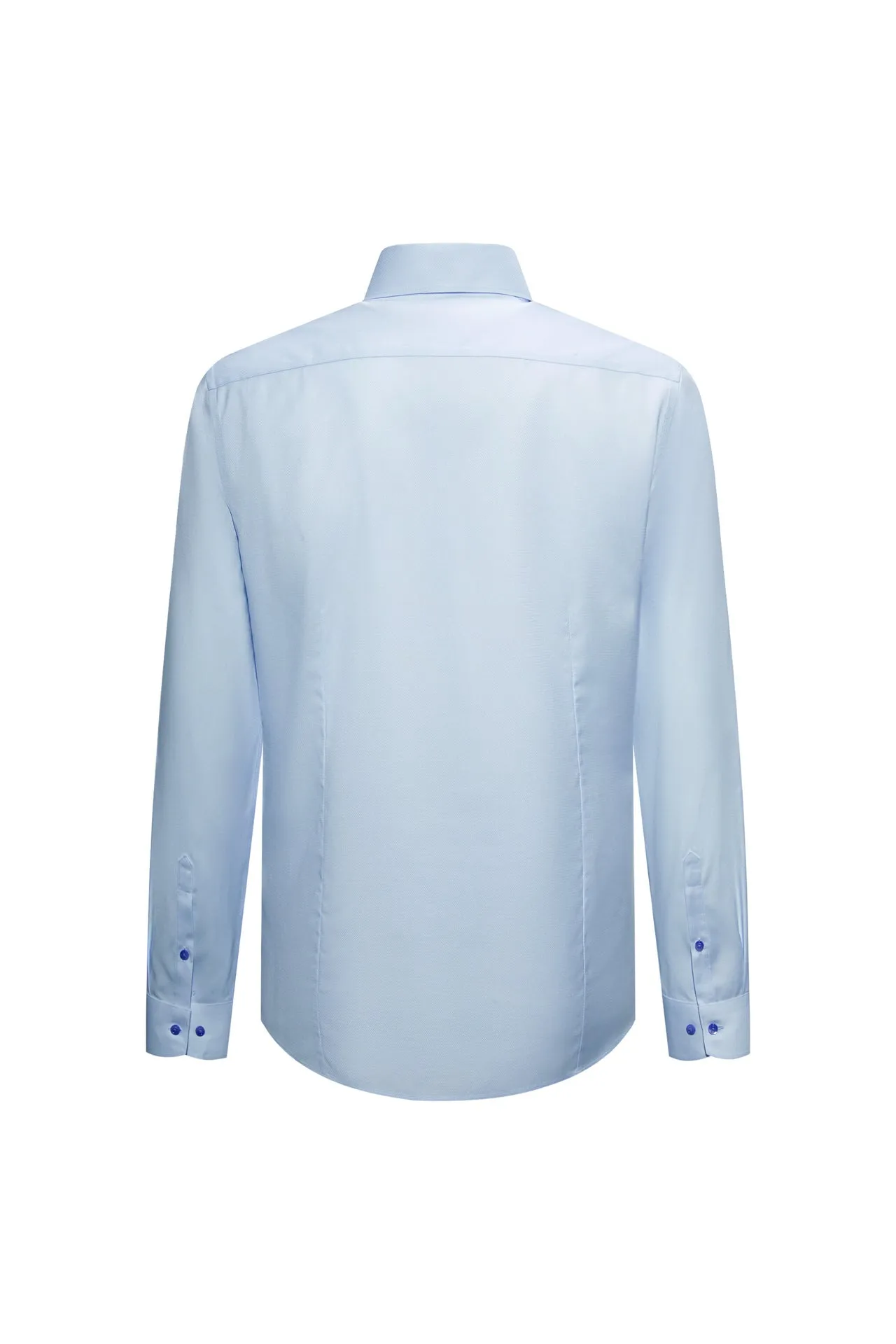 Non-Iron Cotton Stretch Textured Shirt in Smart Fit Windsor Collar