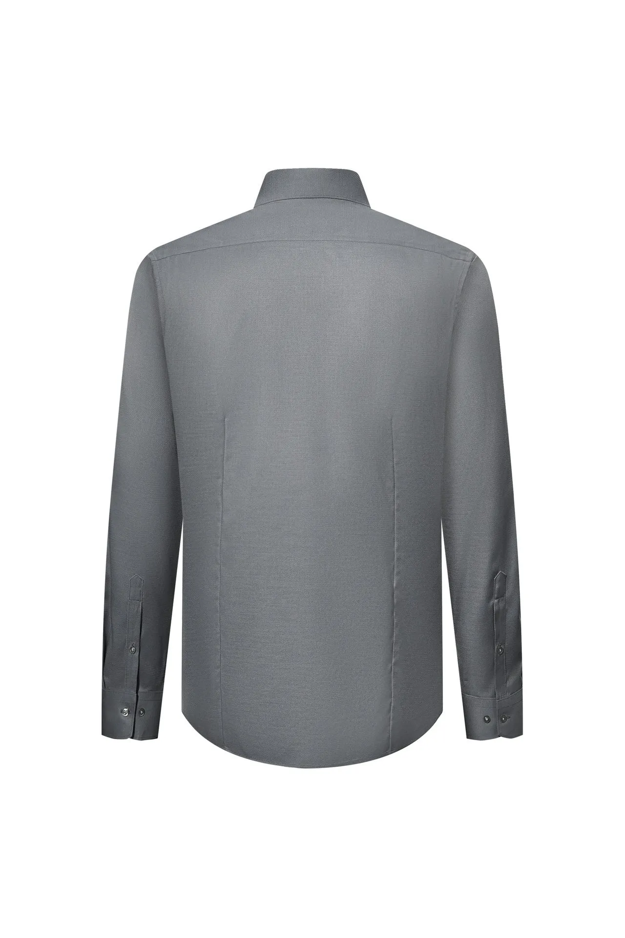 Non-Iron Cotton Stretch Textured Shirt in Smart Fit Windsor Collar