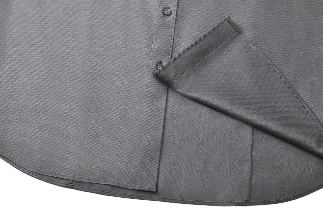 Non-Iron Cotton Stretch Textured Shirt in Smart Fit Windsor Collar