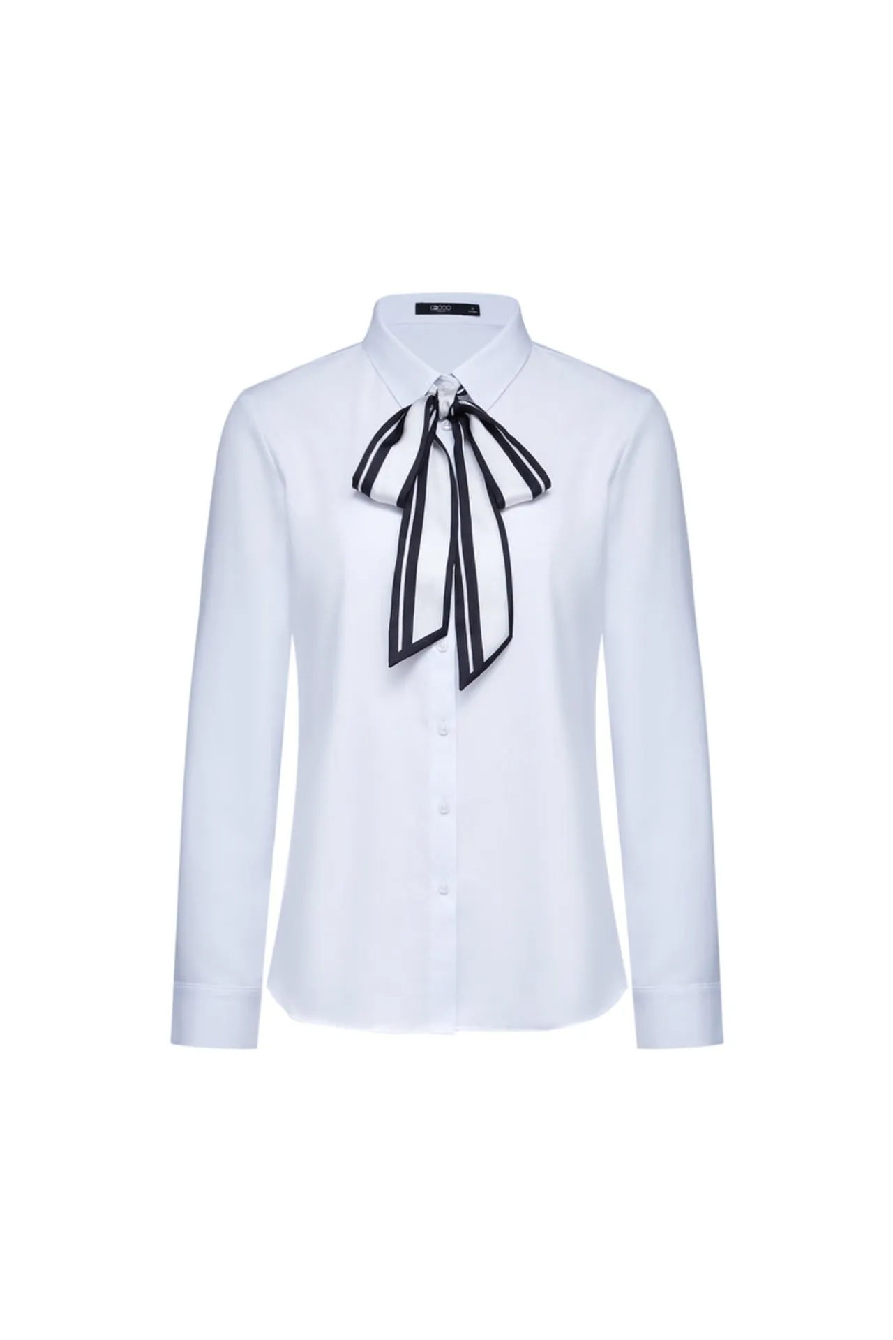 Non Iron Quick Dry Poplin Shirt With Detachable Scarf