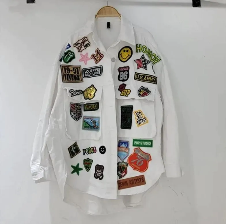 Pre Order:  Playful Patches Denim Jacket - @theestylishp