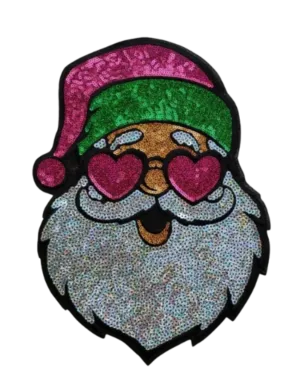 Sequin Santa with Glasses