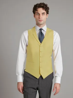 Single Breasted Wool Vest - Yellow