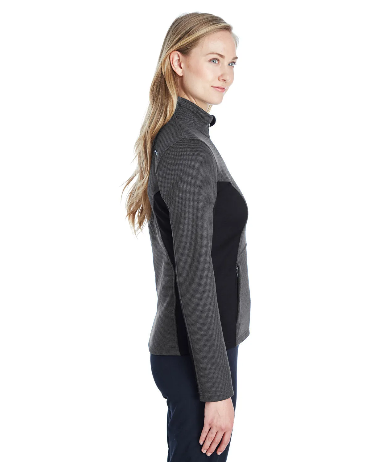 Spyder Ladies Constant Full Zip Sweaters, Fleece Polar/ Blk/ Wht